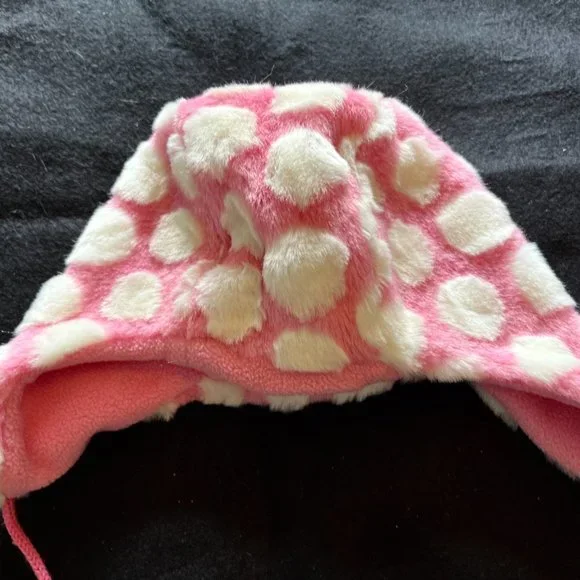 H & M Childs Pink/White Winter Hat - Picture 2 of 5
